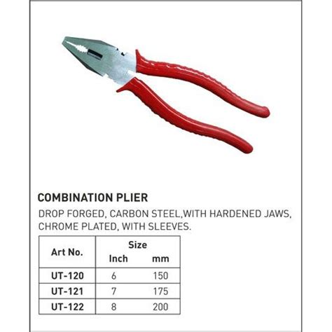 sheet metal notching pliers|combination plier size.